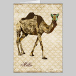Shabby Chic Camel Personalised Notecard cards