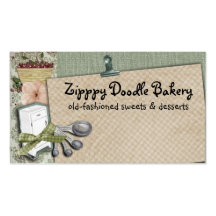 Shabby chic cherry icebox cooking baking biz cards business cards