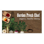 Shabby chic farmers market organic chef biz cards business cards