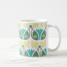 shabby chic floral ornate damask coffee mug