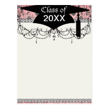 shabby chic grey heart swirl damask on grunge pink post cards