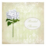 Shabby Chic Mason Jar & Hydrangea Bridal Shower Invites