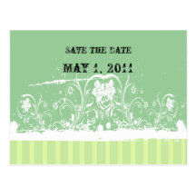 Shabby Chic Save the Date Post Card