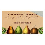 shabby chic vintage pears fruit baking biz cards business cards