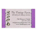 Shabby chic vintage spoons chef business cards