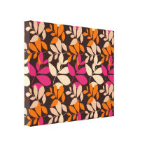 shabby colourful leaves pattern canvas prints