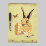 Shabby Floral Bunny Dry Erase Board dry erase boards