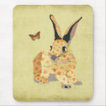 Shabby Floral Bunny  Mousepad mousepads