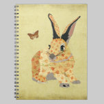 Shabby Floral Bunny  Notebook notebooks