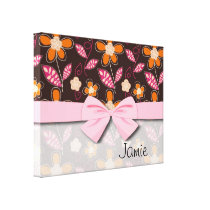 shabby flower doodles pattern canvas prints