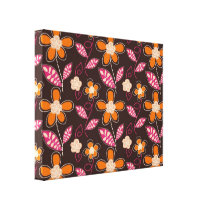 shabby flower doodles pattern canvas prints