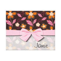 shabby flower doodles pattern canvas prints