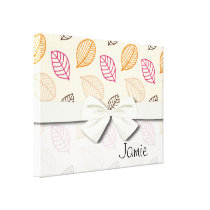 shabby leaf girly pattern canvas prints