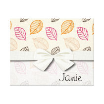 shabby leaf girly pattern canvas prints