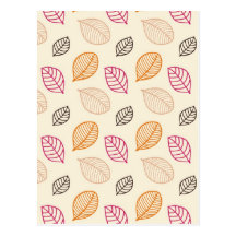 shabby leaf girly pattern post cards