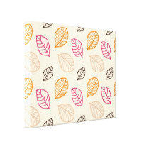 shabby leaf girly pattern canvas prints