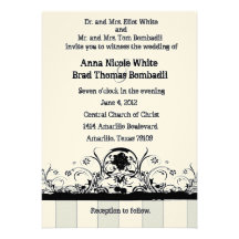 Shabby Old West Wedding Invitation