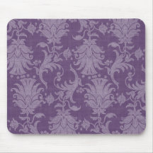 Shabby Purple Floral Textured Mousepad