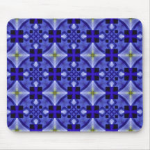 Shades of Blue Abstract Mousepad