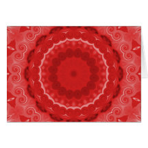 Shades of Red Kaleidoscope Cards