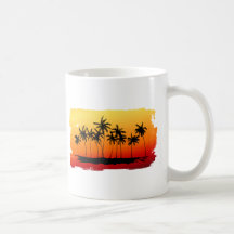 Shadows of Palms at Sunset Mug