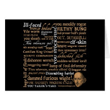 Shakespeare Insults Collection Greeting Card