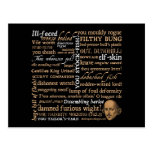Shakespeare Insults Collection Post Card