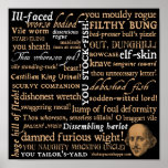 Shakespeare Insults Collection Print