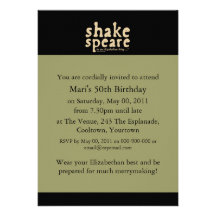 Shakespeare - it's an Elizabethan thing Invite