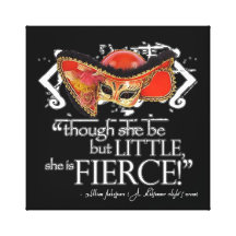 Shakespeare Midsummer Night's Dream Fierce Quote Gallery Wrapped Canvas