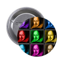 Shakespeare Pop Art Pins
