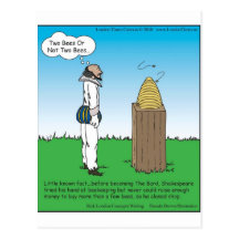 Shakespeare's The BeeKeeper Funny Gifts & Tees Post Cards