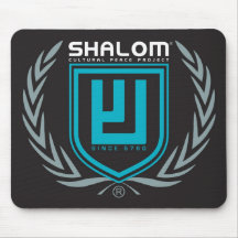 Shalom Tri Colour Crest Mouse Mats