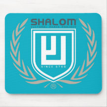 Shalom Tri Colour Crest Mousepad