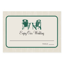 Shamrock Adirondack Chairs Seating Escort Card Business Card Template