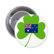 Shamrock-Australia Pinback Buttons