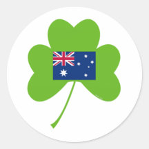 Shamrock-Australia Round Sticker