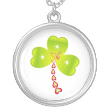 ♫☆Shamrock Customisable Silver Necklace♥☆♥♪