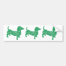 Shamrock Dachshunds Bumper Sticker