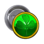 Shamrock detail from SAINT PATRICK'S CELTIC HEART Pinback Buttons