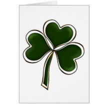 Shamrock Gold Trim Card