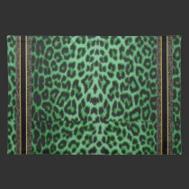 Shamrock Green Leopard Skin Pattern Placemat placemats