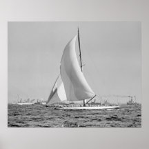 Shamrock III at the America's Cup Finish 1903 Posters