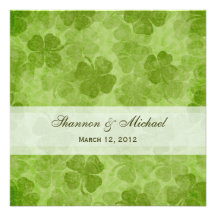 Shamrock Irish Wedding Invitation