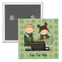 Shamrock Kids Button