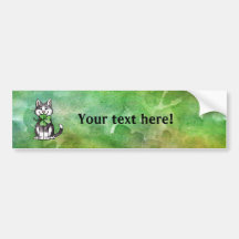 Shamrock Kitty Bumper Stickers