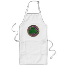 Shamrock, Lattice And Celtic Knots On Purple Apron