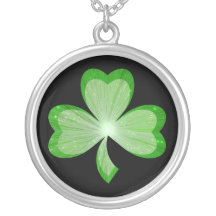 Shamrock necklace black