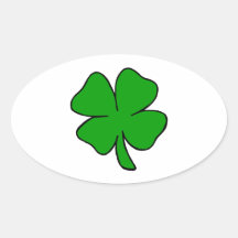 Shamrock Oval Stickers
