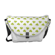 Shamrock Pattern Rickshaw Messenger Bag